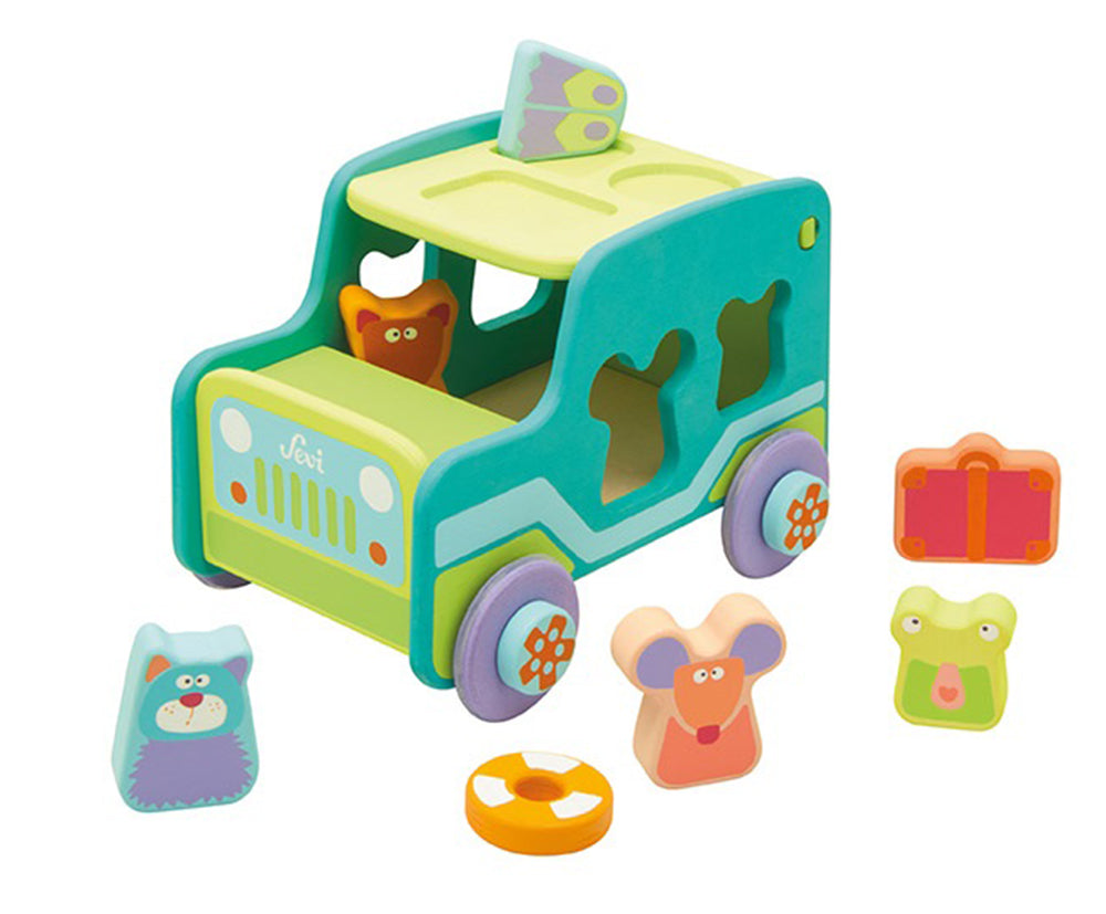 Sevi Wooden Sorting Jeep - 25cm