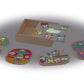 Sevi Wooden Puzzle MRZ Box making 4 Puzzles - 14 pieces