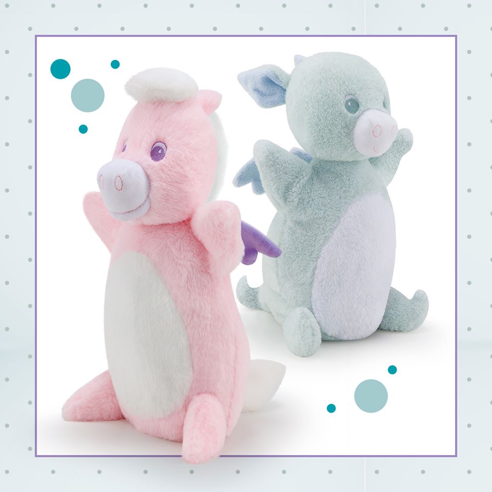 Baby Pastel Puppet/Doudou Pegasus - 37cm