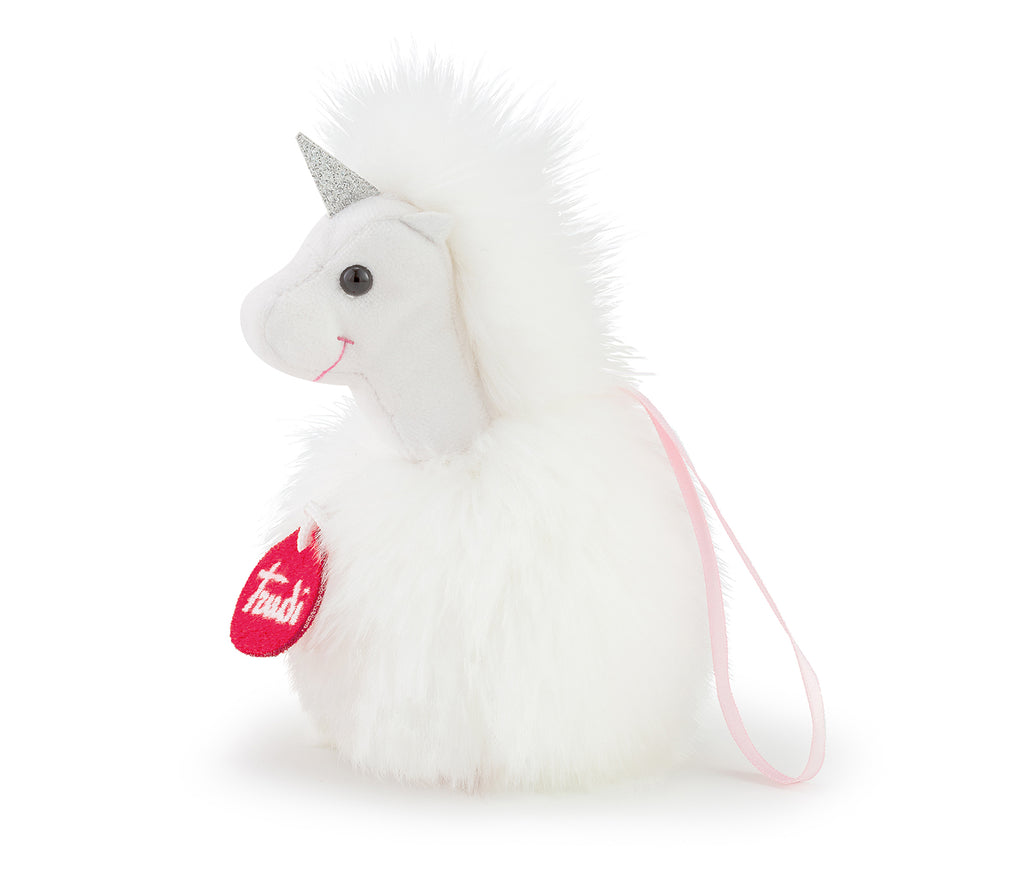 Trudi Pompom Bag Charm / Keyring Unicorn - 9cm