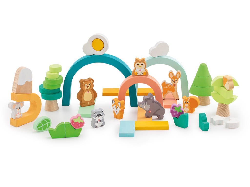Sevi Wooden Construction Set “Life in the Woods” - 47 pieces