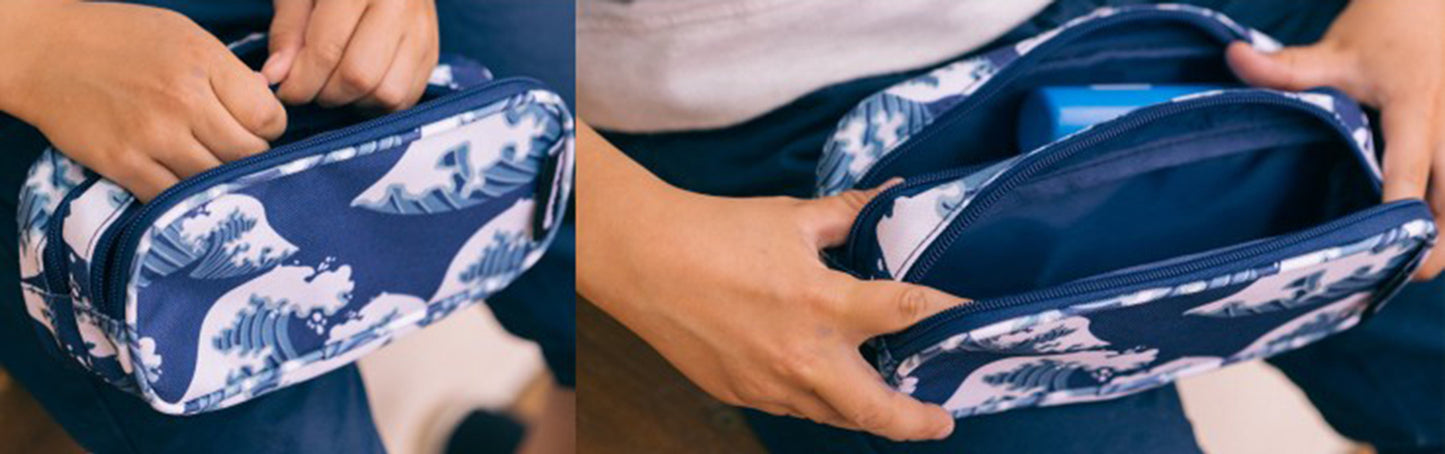 2 Zip / Double Compartment Pencil Case Speculos the Tiger Face